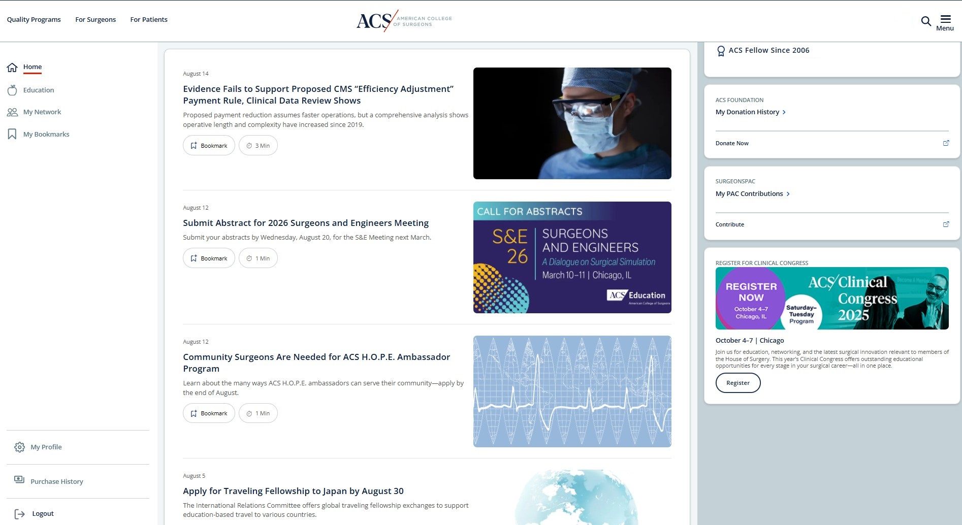 Customize Your Digital ACS Experience with Surgeon’s Dashboard